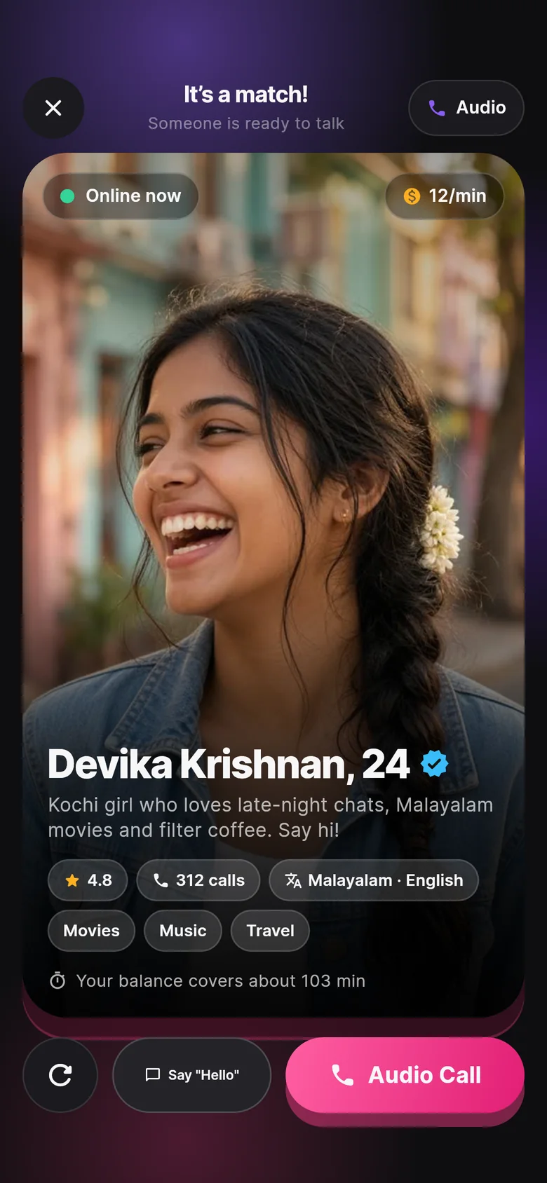 Match found preview